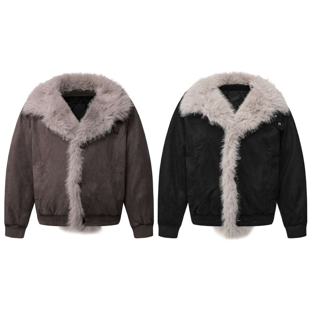 Faux-Suede Shearling Jacket