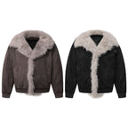 Faux-Suede Shearling Jacket