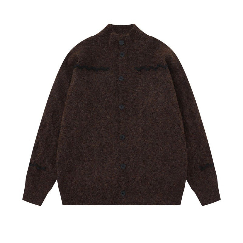 Printed Open-Front Cardigan Jacket