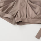 Short décontracté plissé taille mi-haute