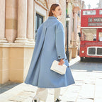 Wide-Sleeve Double-Faced Wool Overcoat