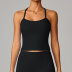 Magnifique gilet de yoga dos, haut de fitness séchant rapidement