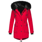 Faux-Fur Trim Parka Jacket