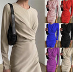 French-Inspired Long-Sleeve Midi Dress — product image 1