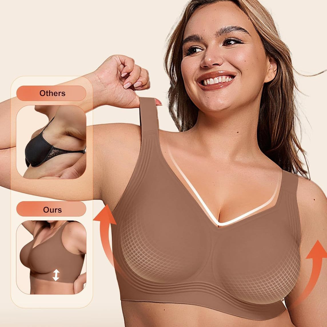 Wire-Free Full-Coverage Push-Up Bra