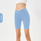 Short en jean taille haute pour femme, extensible et amincissant, décontracté avec poches
