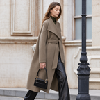 Double-Faced Belted Wool Coat