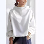 Relaxed High-Neck Pullover Hoodie