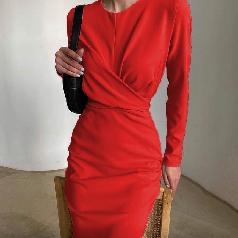 French-Inspired Long-Sleeve Midi Dress — product image 8