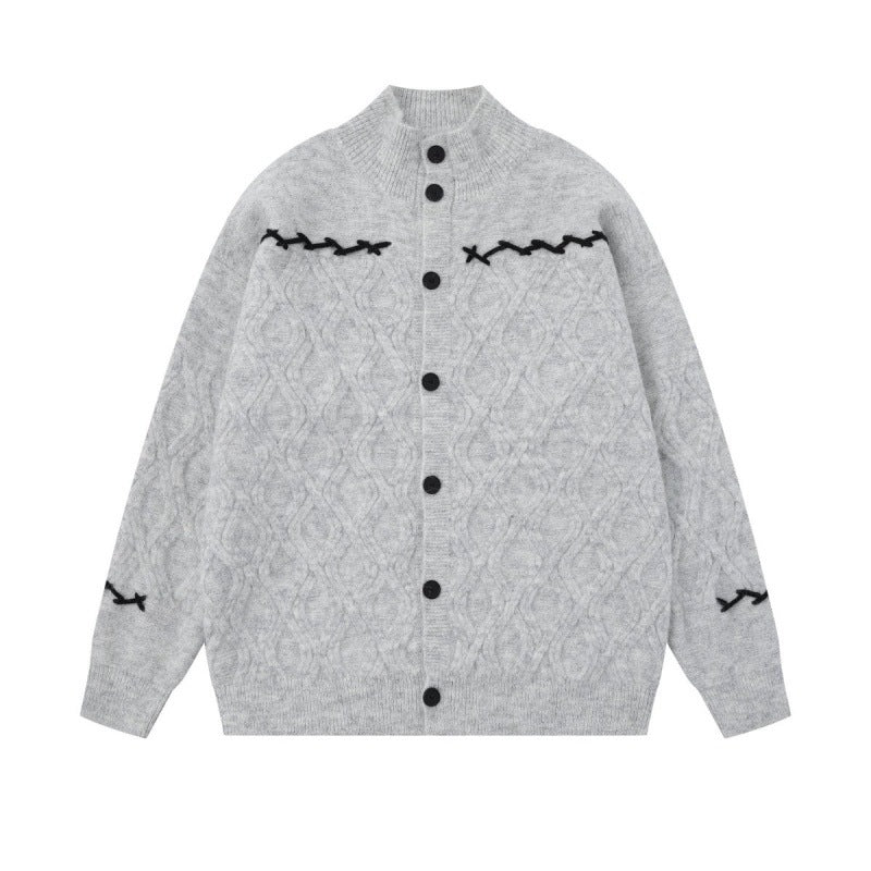 Printed Open-Front Cardigan Jacket