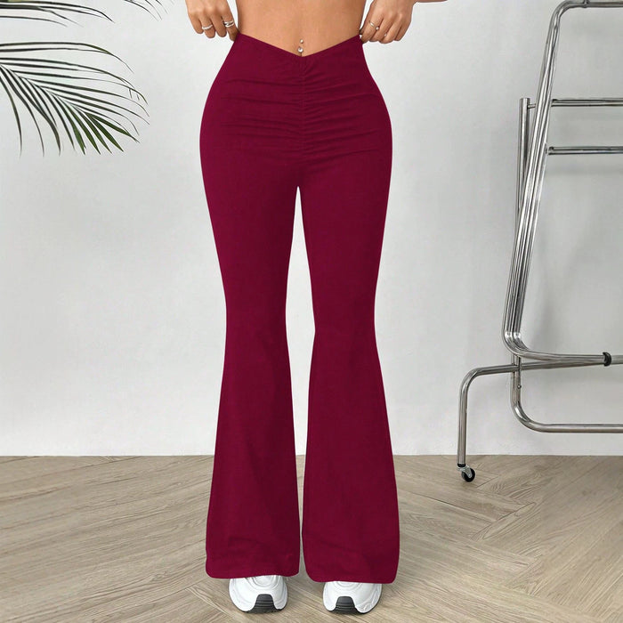 Pantalon élastique amincissant la taille en V