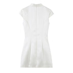 Silk Rope-Knot Dress in White - view 2