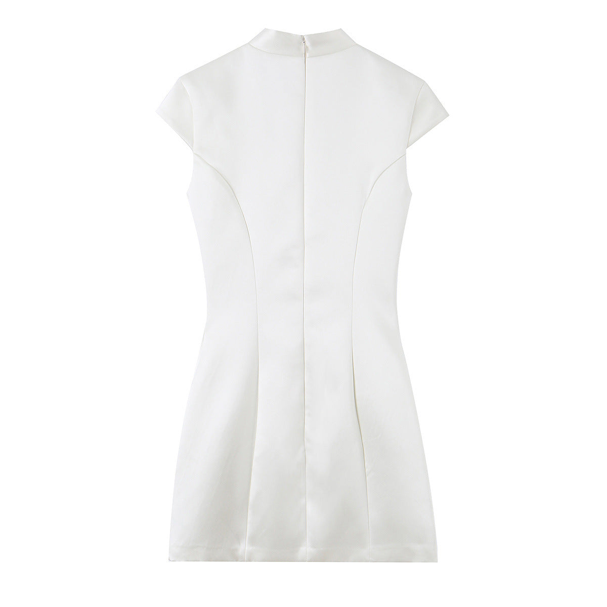 Silk Rope-Knot Dress in White - view 2