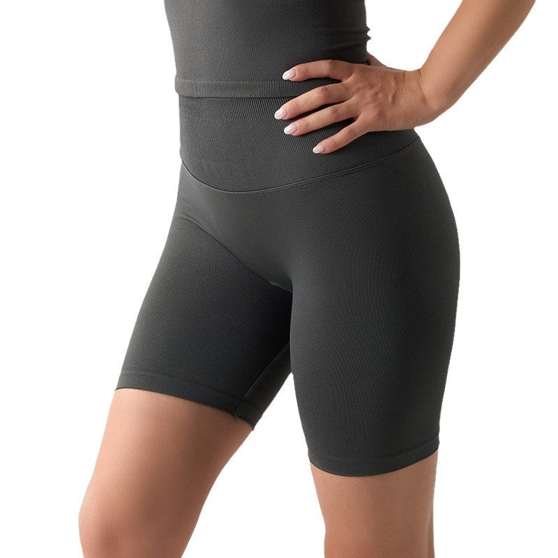 Seamless Tummy-Control Yoga Shorts
