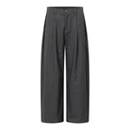 Vertical-Stripe Draped Suit Trousers - view 2