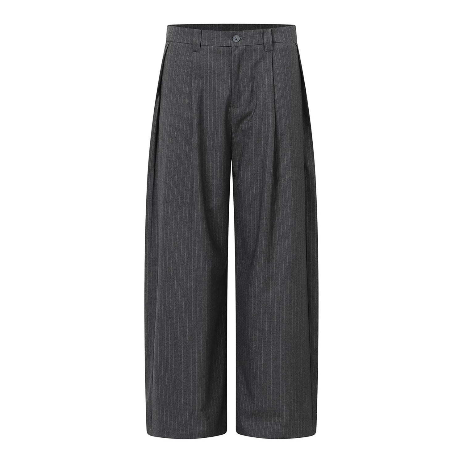 Pantalones de traje drapeados a rayas verticales