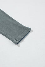 Legging côtelé gris foncé délavé style vintage