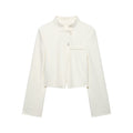 Cropped Long-Sleeve Blazer