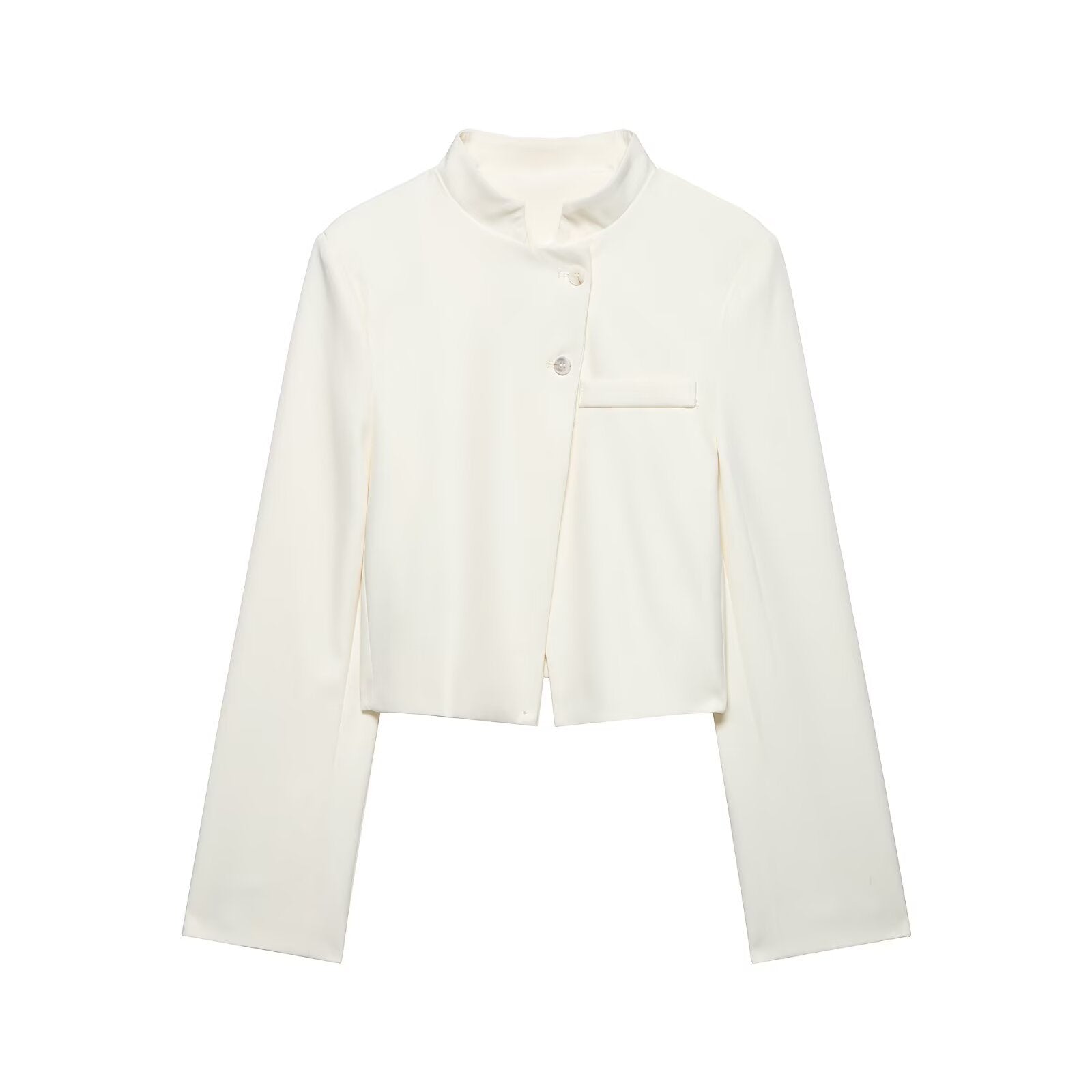 Cropped Long-Sleeve Blazer