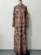 Autumn Floral Long-Sleeve Dress