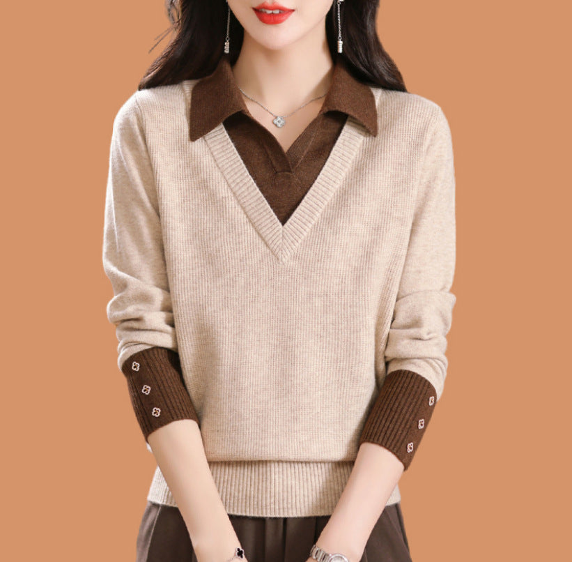 Color-Block Wool-Blend Sweater