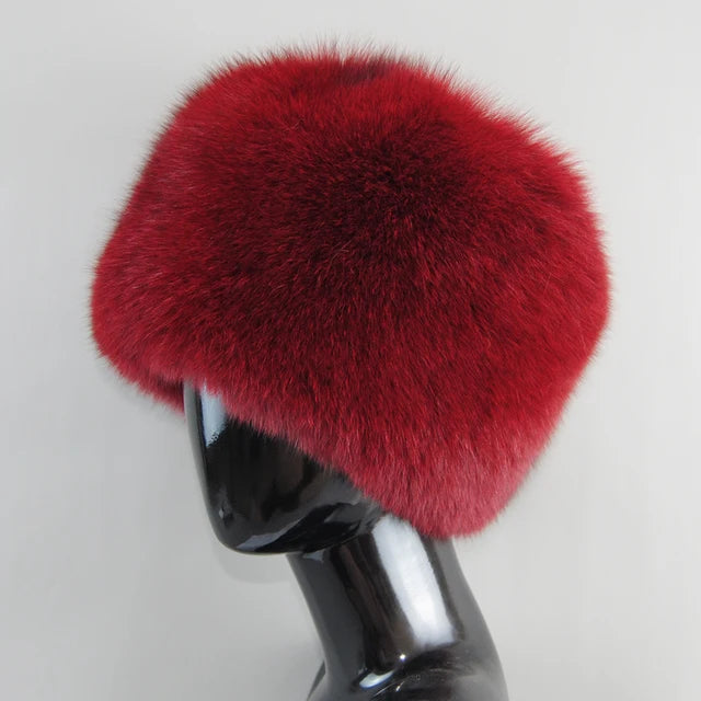 Genuine Fox-Fur Bomber Hat
