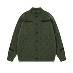 Printed Open-Front Cardigan Jacket