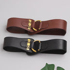 Wide elastic belt stretch panel detail