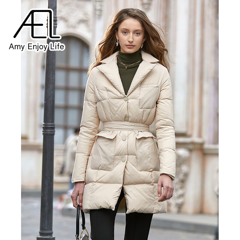 Belted Tailored Puffer Coat