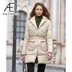 Belted Tailored Puffer Coat