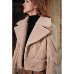 Faux-Shearling Moto Jacket