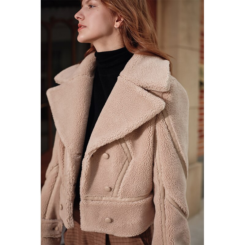 Faux-Shearling Moto Jacket