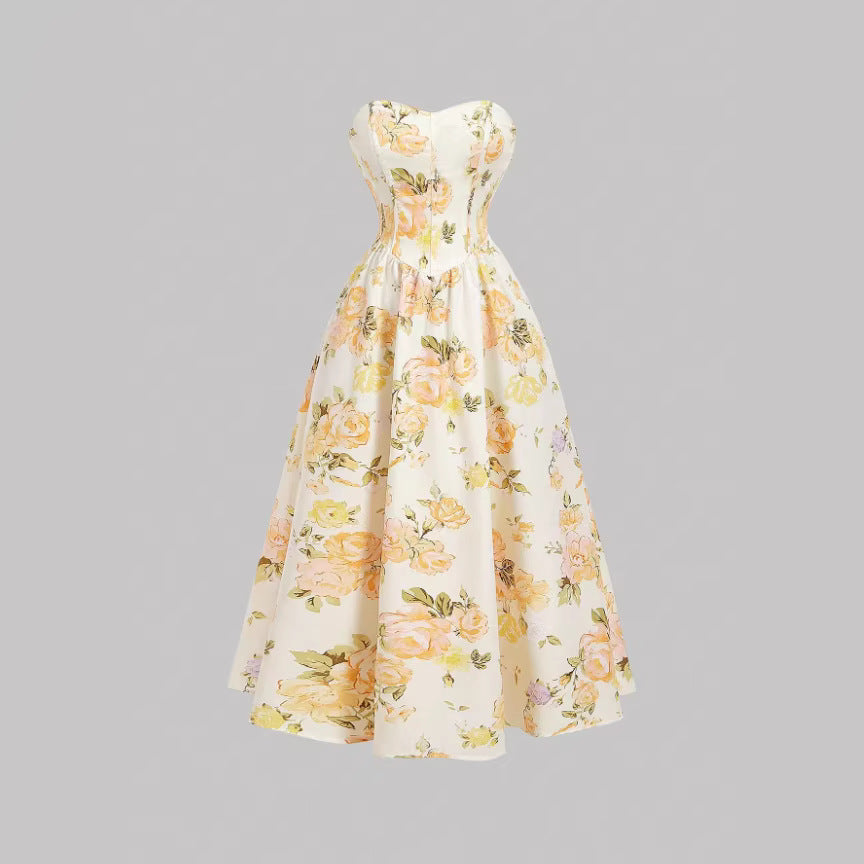 Printed Sleeveless Maxi Dress