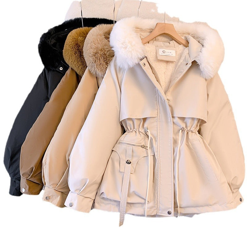 Faux-Fur Trim Hooded Puffer Jacket