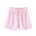 Pantalones cortos casuales de lino de calle