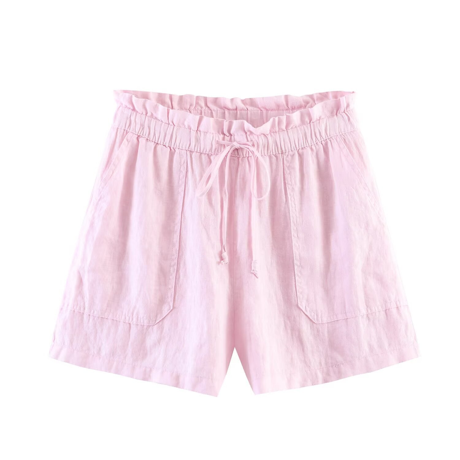 Pantalones cortos casuales de lino de calle