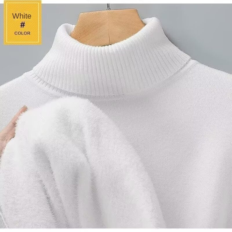 Fleece-Knit Turtleneck Sweater