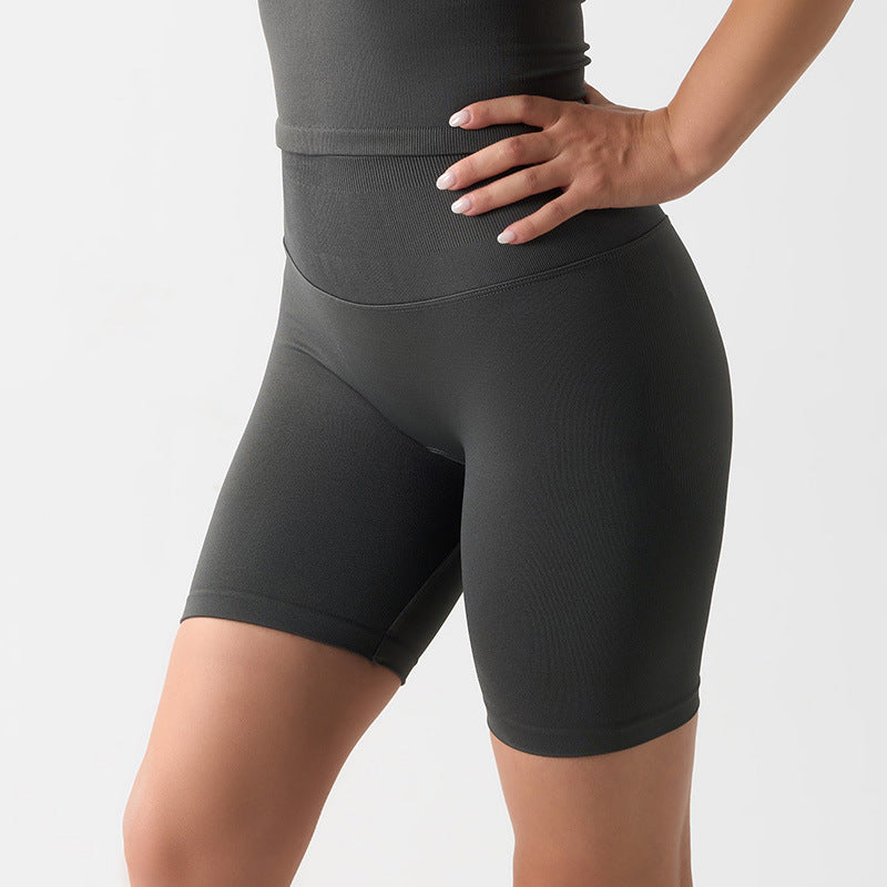 Seamless Tummy-Control Yoga Shorts