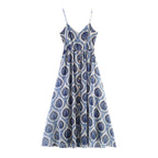Vestido de chifón suelto de estilo francés con tirantes