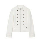 Stand-Collar Single-Breasted Blazer