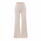 Pantalon de yoga décontracté évasé pour femme, taille mi-haute, extensible et toucher frais