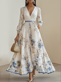 Floral V-Neck Maxi Dress