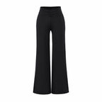 Pantalon de yoga décontracté évasé pour femme, taille mi-haute, extensible et toucher frais