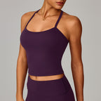 Magnifique gilet de yoga dos, haut de fitness séchant rapidement