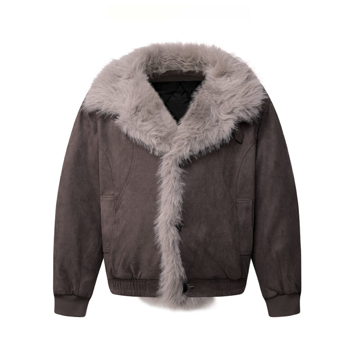 Faux-Suede Shearling Jacket
