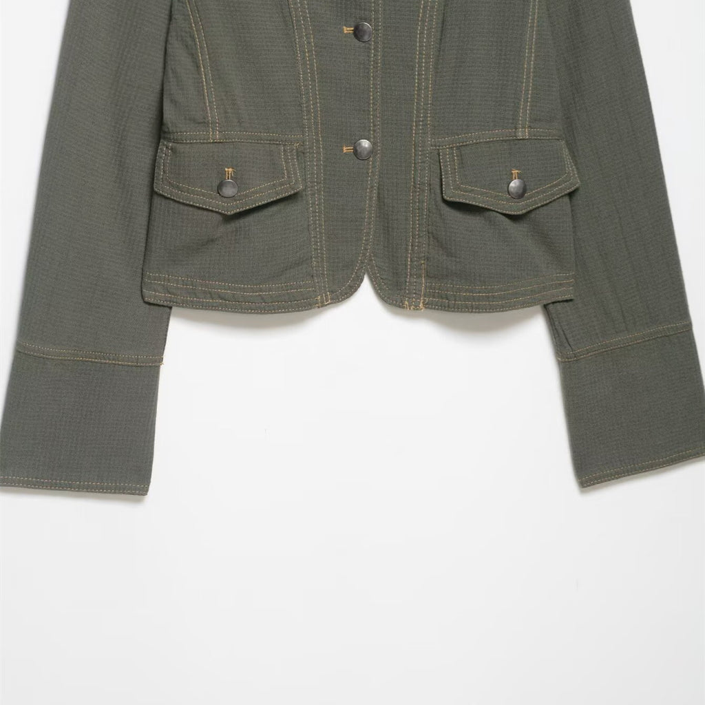 Trimmed Cropped Street Jacket