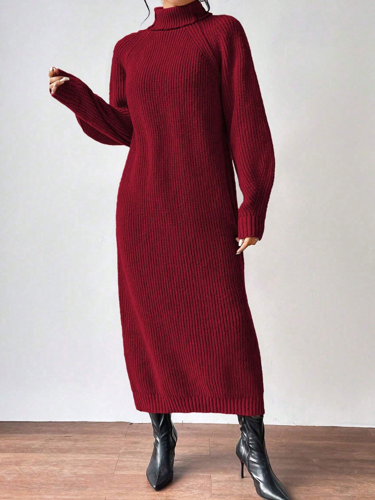 High-Neck Knit Maxi Dress — product image 18