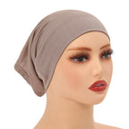 Casquette unie en soie et coton avec doublure, chapeau simple à large bord pour femme