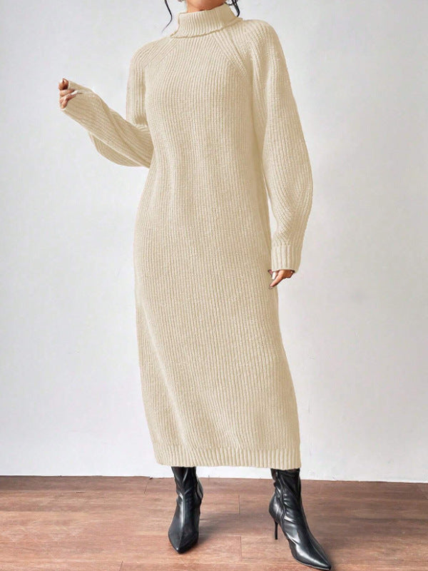 High-Neck Knit Maxi Dress — product image 1