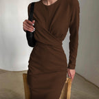 French-Inspired Long-Sleeve Midi Dress — product image 12
